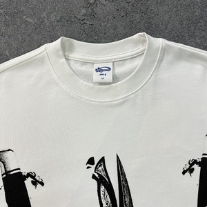 T-Shirt a Maniche Lunghe con Stampa del Marchio Dark Dagger, Bianca, 250g, 100% Cotone, Stampa Animale, Antirughe, Traspirante, Casual da Uomo - Product Image 2