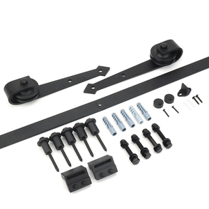 Accessoires de quincaillerie pour portes coulissantes en bois détachables au design moderne Ensemble complet de rails de suspension pour portes de grange <span class=keywords><strong>Rail</strong></span> de guidage coulissant - Product Image 1
