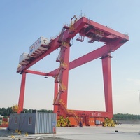 Grue portique conteneurs de 45 tonnes à double poutre, montée sur rail, grue de superposition de conteneurs RMG pour entrepôt de conteneurs