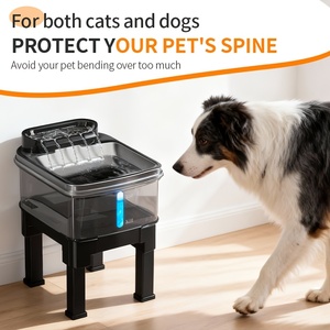 Fontaine à eau pour animaux de compagnie 10L, grande capacité, abreuvoir silencieux, distributeur d'eau pour chat et chien, mangeoire surélevée pour usage intérieur - Product Image 4