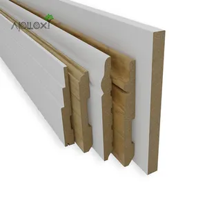 Wholesale Price 12Cm 15Cm Wood Mdf Moulding Skirting Board Cover Pvc Skirting Board Baseboard