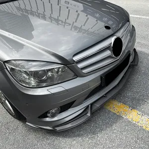 ลิ้นกันชนหน้ารถยนต์ StarNav สำหรับรถยนต์ C Class W204 S204 ปี 2007-2010 2011-2014 สำหรับชุดแต่ง AMG Line Diffuser Spoiler - Product Image 3