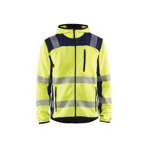 BLAKLADER - 492321203389L Chaqueta de punto Hi-Vis Amarillo/Azul marino-EAN 7330509612446 ROPA DE TRABAJO DE LA HI-VIS - Product Image 1