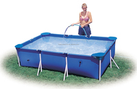 Piscine hors sol rectangulaire INTEX 28270 en PVC, petite, facile à installer, 220 cm x 150 cm x 60 cm
