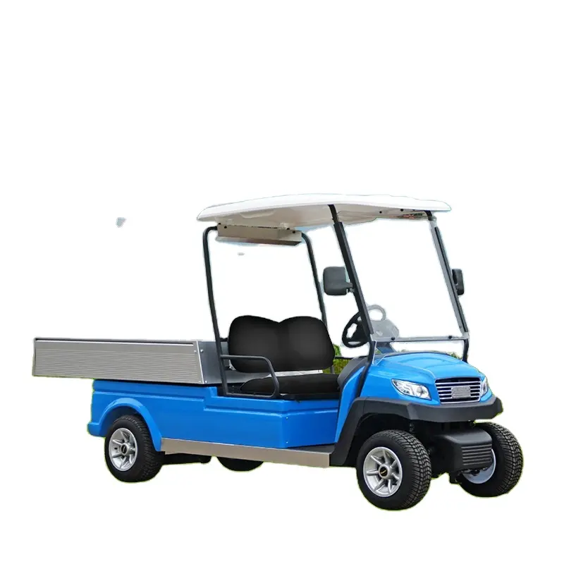 electric 4 or 2 seat utility cargo loading golf car club car with long and short aluminum box tray from factory directly China