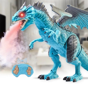 Ferngesteuerte Dinosaurier-Figuren RC Laufender Dinosaurier in Großer Größe mit Brüllgeräusch Sprühfunktion Leuchtende Augen für Geburtstagsgeschenke - Product Image 6