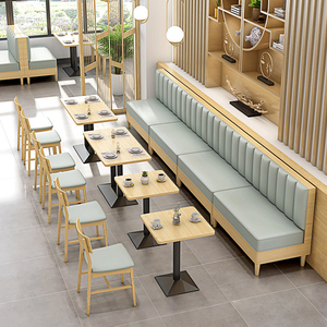 Muebles de Restaurante de Estilo Simple XZY, Mobiliario para Catering, Salón de Té, Restaurante Occidental, Combinación de Sofá, Mesa y Sillas para Restaurante - Product Image 4