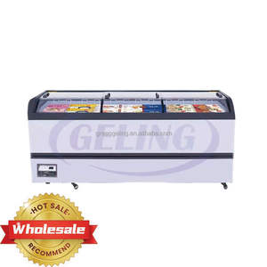 Congélateur hyperbolique 500L <span class=keywords><strong>600L</strong></span> 700L de conception d'îlot de réfrigération de conception d'arc double face commerciale de supermarché 850L - Product Image 2