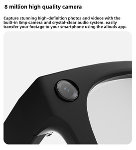 Occhiali Smart AI OEM MT5 Ultra Meta con Traduzione AI, <span class=keywords><strong>Controllo</strong></span> Vocale, Fotocamera 1080P, Impermeabilità IP67 e Custodia <span class=keywords><strong>di</strong></span> Ricarica Magnetica - Product Image 4