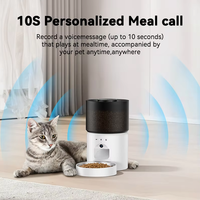 Distributeur automatique intelligent de nourriture sèche pour animaux domestiques (chats et chiens) à usage intérieur, avec contrôle de la minuterie et des portions, et prise en charge du contrôle à distance par Wi-Fi