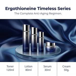 Producto Más Vendido: Set de 4 Piezas de Lujo para el Rostro con L-Ergotioneína Herbal, Ginseng Fermentado y Cítricos, Antienvejecimiento, Reafirmante, con Ácido Hialurónico Nutritivo - Product Image 4