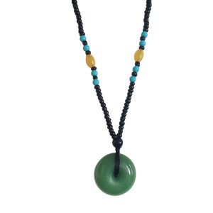 PFT Collar con Colgante Amuleto de Buena Suerte con Hebilla de la <span class=keywords><strong>Paz</strong></span> Anti-Jade, Joyería de Moda Unisex, Cadena de Cuerda, Cadena para Suéter, Regalo para Transmisiones en Vivo - Product Image 5