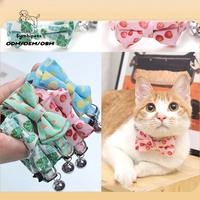 Breakaway-kattenhalsband met bel en vlinderdas Leuke bedrukte verstelbare halsband voor kittens, kleine honden, meisjeskatten