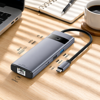 Adaptador Multipuerto de Alta Calidad, Hub 8 en 1 USB-C Tipo C y Hub 8 en 1 USB-C Tipo C, Hub Tipo C 8 en 1 para Laptop