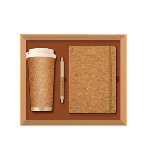 Coffret Cadeau Promotionnel Personnalisé Écologique en Paille de Blé : Mug de Bureau, Stylo Bille, Clé USB et Carnet - Product Image 1