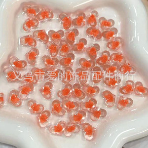 Perles en acrylique en forme de cœur, transparentes et colorées, pour la fabrication de bracelets, fournitures de fabrication de bijoux artisanaux, origine Yiwu, été 2023 - Product Image 2