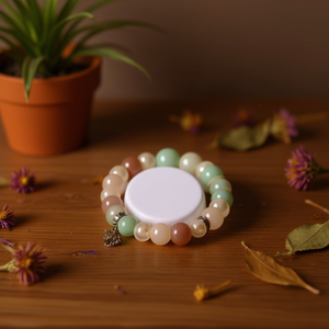 Pulsera de cuentas Angelina Peace Dove de 8 mm, acero inoxidable, piedra natural, unisex, estilo bohemio, regalo, joyería - Product Image 2