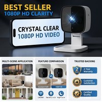 Cámara de Seguridad Mini Wifi Hopeway 2MP 2.4G 5G para Ventana, Visión Nocturna IR Interior, Alarma de Movimiento, Grabación de Audio y Video, IP CCTV