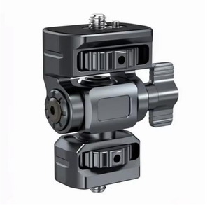 Soporte de Aluminio Ajustable de Doble Cabezal para Cámara, Soporte Universal con Tornillo de 1/4" para Monitores de Campo/Luces LED/Micrófonos - Product Image 1