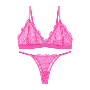 Bộ đồ lót nữ kháng khuẩn liền mạch, chất liệu ren lưới, thoáng khí, kiểu dáng khoét lỗ, gồm áo ngực và quần lót. - Product Image 3