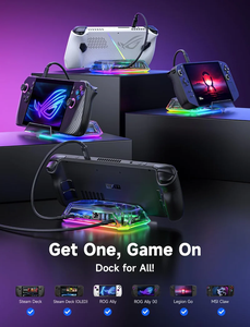 JSAUX Smoky <span class=keywords><strong>8</strong></span> в 1 RGB Паровая док-станция аксессуары для паровой палубы игровой консоли - Product Image 2