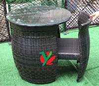 Ensemble de table et chaise 24 places, Restaurant en rotin, pour restaurant, café