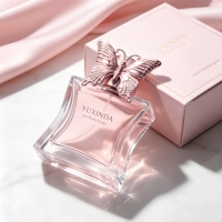 Flacon de parfum vide personnalisé de luxe 30ml 50ml 100ml avec bouchon papillon en verre et emballage personnalisé