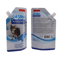 Sac d'emballage déodorant pour litière pour chat en gros d'usine pochette d'emballage déodorant à bec debout imprimée personnalisée