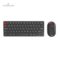 Clavier et souris sans fil 2,4 G Combo Clavier ultra fin et souris ergonomique pour ordinateur de bureau PC portable et Windows
