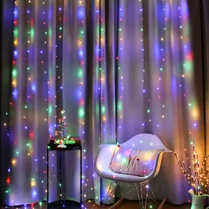 Hot Sale Window Curtain String Light LED Remote Control USB Powered Waterproof Fairy Lights for Christmas Wall Decorations