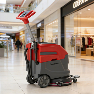 Portable Handheld Floor Scrubber <b>Machine</b> Industrial Commercial Push Type <b>Walk</b> Behind Outdoor Floor Scrubber for Restaurants - Product Image 2