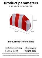 Sac à main rayé pour femme avec logo personnalisé, pochette tricotée tendance, sac de soirée rayé pour femme, sac de loisirs grande capacité, trousse de maquillage
