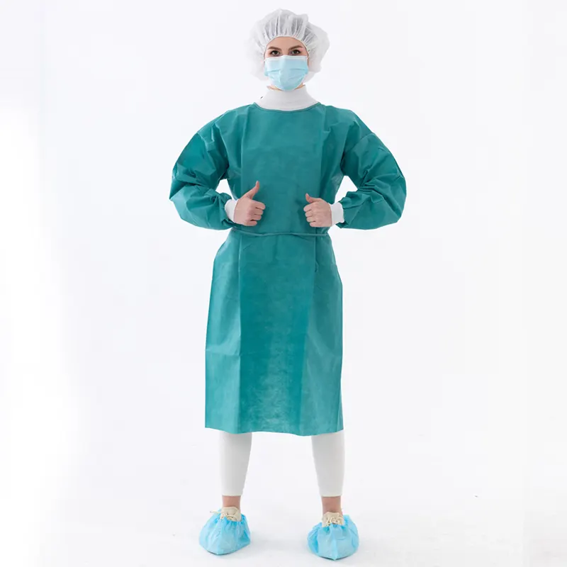 Vêtements d'hôtellerie renforcés stériles jetables, fournitures du fabricant, Aami niveau 2, blouse chirurgicale médicale Non tissée pour médecin et infirmière