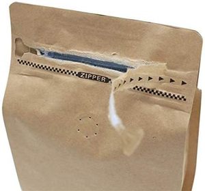 Bolsas de café PE, bolsa de pie con cremallera, válvulas de desgasificación de ventilación superior, tamaño personalizable, ventas directas de fábrica desechables - Product Image 1