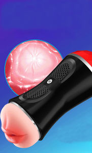 2-in-1 uçak fincan manuel seks oyuncak erkekler için erkek Oral özellikleri ile mastürbasyon makinesi vibratör seks oyuncakları tarafından adam - Product Image 4