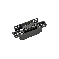 Charnière de porte invisible 3D réglable en alliage de zinc noir moderne, 180°, épaisseur 4 mm, pour portes en bois – Meilleure vente