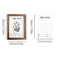 Kit de Huellas de Manos y Pies de Bebé en Papel Ecológico sin Tinta, Tarjetas de Hitos, Libro de Recuerdos para Recién Nacidos, Almohadilla de Tinta para Huellas de Bebé