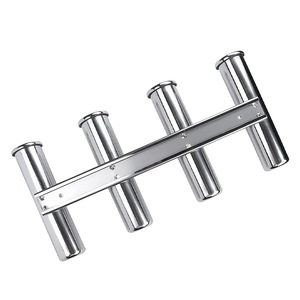 <span class=keywords><strong>Support</strong></span> de pêche en mer à 4 cannes en acier inoxydable, résistant à la corrosion de l'eau salée, compatible avec les alarmes de pêche - Product Image 1