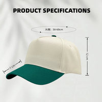 Casquette de baseball structurée vintage bicolore à 5 panneaux, broderie personnalisée, unisexe, décontractée, pour sports de plein air, style jersey, casquette classique
