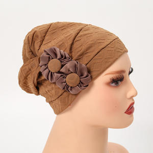 Turbante de quimio con volantes para mujer, gorro de aleta vintage, gorro de flores, gorro para pacientes con cáncer - Product Image 2