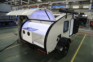 Mini Remolque de Campamento Americano Todoterreno 4X4 para Viajes y Escapadas, Remolque de Campamento Tipo <span class=keywords><strong>L</strong></span>ágrima para Automóvil con Tienda de Techo - Product Image 6
