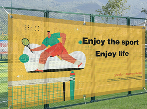 Bandera de Malla Personalizada para Eventos de Fútbol, Resistente a los Rayos UV, Disponible al <span class=keywords><strong>por</strong></span> Mayor, Transpirable, Resistente al Viento, Decoración para Áreas de Visualización al Aire Libre - Product Image 6