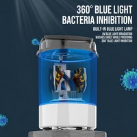 Mini lave-chaussures portable 3,6 kg avec brosses et fonction 360° °   Lumière bleue pour la maison et le dortoir