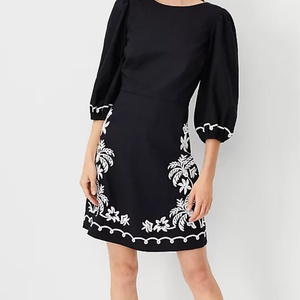 Vestidos de Lino Nuevos de Fabricante Original para Mujer, Moda de Verano, Holgados, de Cintura Alta, Mini, Casuales, Bordados, de Algodón - Product Image 1