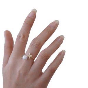 Anillo de Plata S925 con Perla, Ajustable para Mujer, Perla Redonda de Agua Dulce de 7mm, Sin Núcleo - Product Image 5