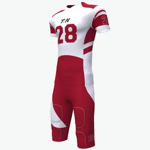 Impression numérique par sublimation Maillot de football américain en maille à séchage rapide Maillot de football américain personnalisé pour hommes vente en gros