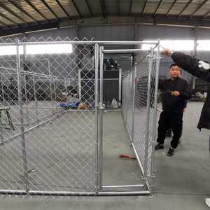 Customized Size <strong>Dog</strong> <strong>Kennel</strong> 10ft*10ft*6ft Large Chain Link Fence Galvanized <strong>Dog</strong> Cage With Roof - Product Image 4