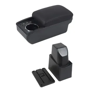 Vtear para Citroën <span class=keywords><strong>C3</strong></span> 2002-2026, Reposabrazos Multifuncional para Coche, Caja con Portavasos USB, Consola Central, Almacenamiento <span class=keywords><strong>Interior</strong></span>, Piezas de Modificación - Product Image 1