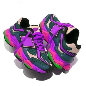 รองเท้าวิ่งดีไซน์เรโทรคุณภาพสูง รองเท้ากีฬาวิ่งสำหรับวัยรุ่นชายหญิง คุณภาพเยี่ยม รองเท้าลำลองสไตล์เดินเล่นกลางแจ้ง - Product Image 2