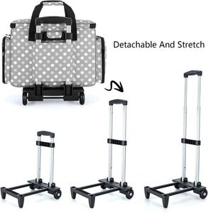 Échantillon gratuit de sac à roulettes rigide, 20 pouces de long x 11 pouces de large x 14 pouces de haut, pour la plupart des machines à coudre à bras libre, sac à roulettes pour machine à coudre - Product Image 1